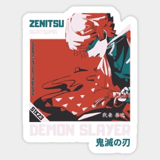 Zenitsu Unleashed: A Demon Slayer Fan Art S1X23 Sticker